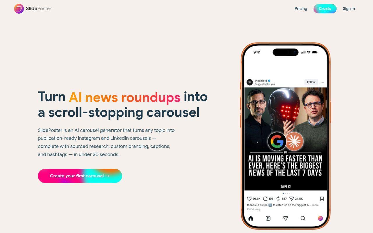 SlidePoster screenshot